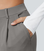 PureChic™ – Pantalon Taille Haute à Coupe Droite