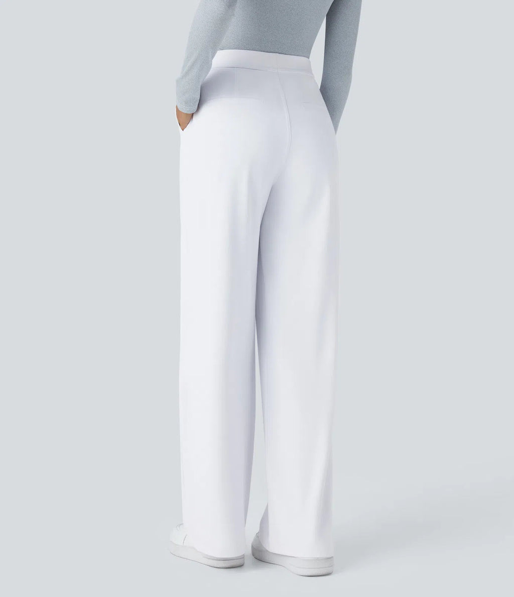 PureChic™ – Pantalon Taille Haute à Coupe Droite